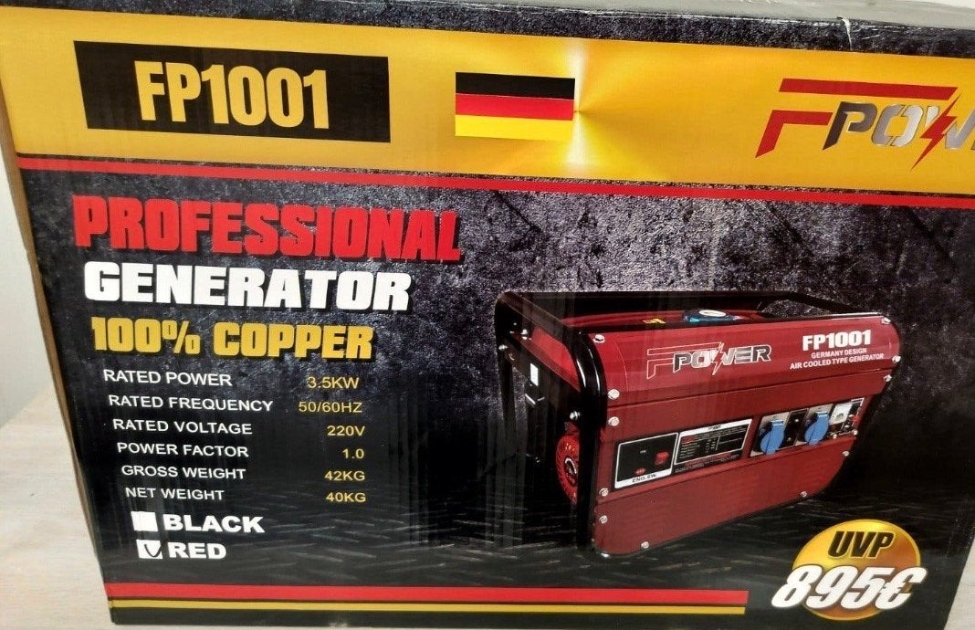Noodstroom F-Power1002  Generator 3,5kw met Garantie, G, Nieuw, Ophalen of Verzenden, A