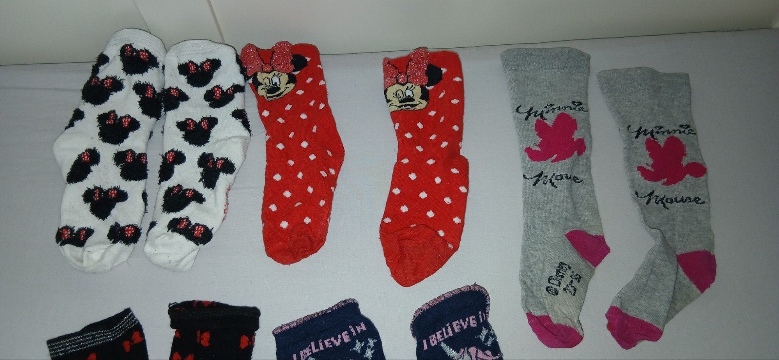 Minnie mouse sokken meisjes, diverse designs, paar gratis, Meisje, Ophalen of Verzenden, Zo goed als nieuw, Diverse