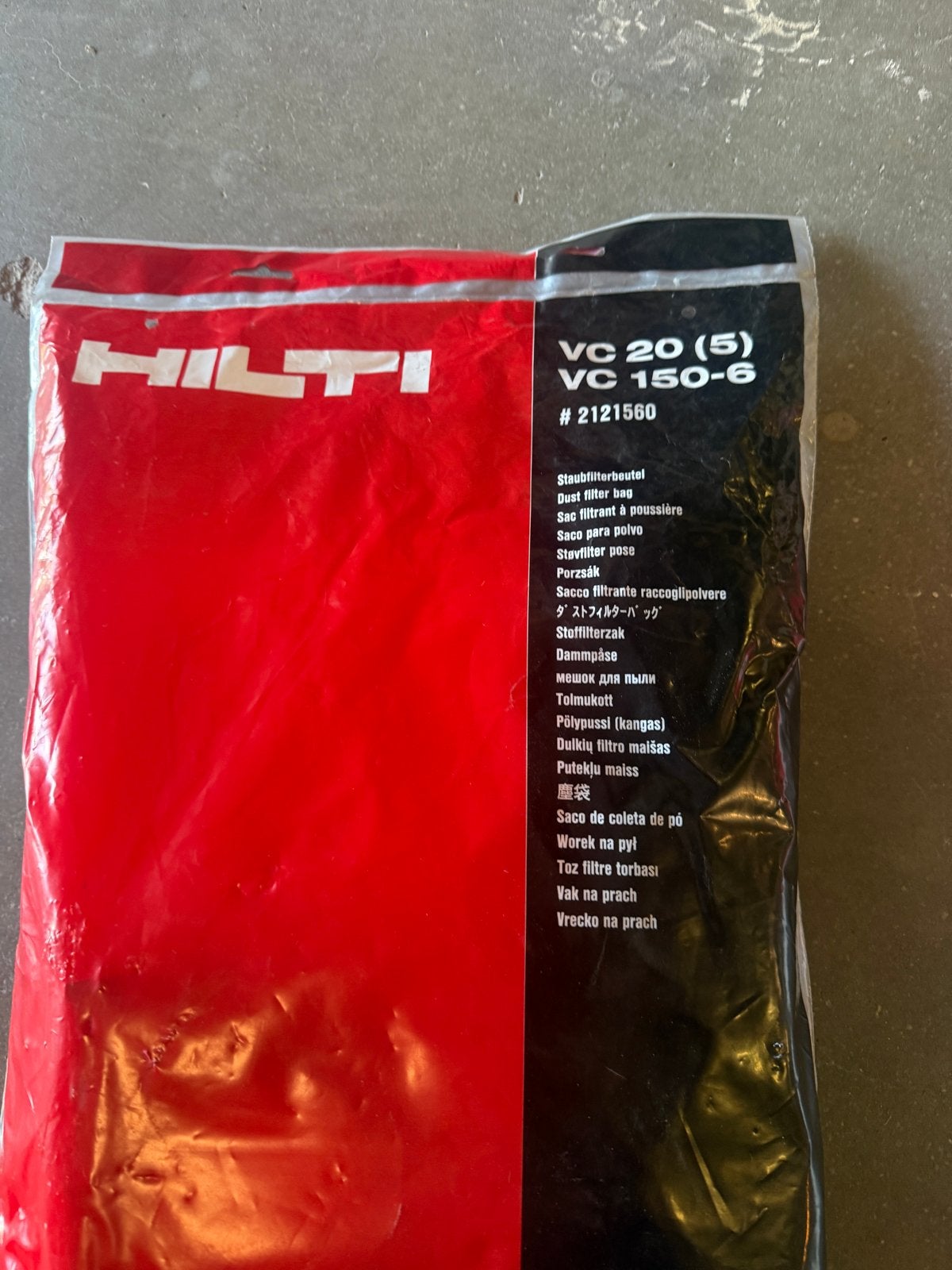 Hilti VC 20 (5) VC 150-6 stofzuigerzakken (5 stuks), Verzenden, Nieuw