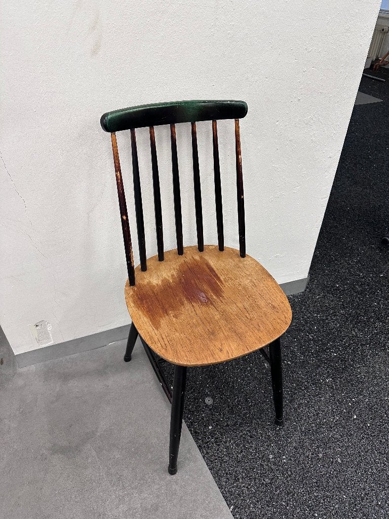 Vintage Mid-Century Fanett spijlenstoel Jaren '60, Antiek en Kunst, Ophalen
