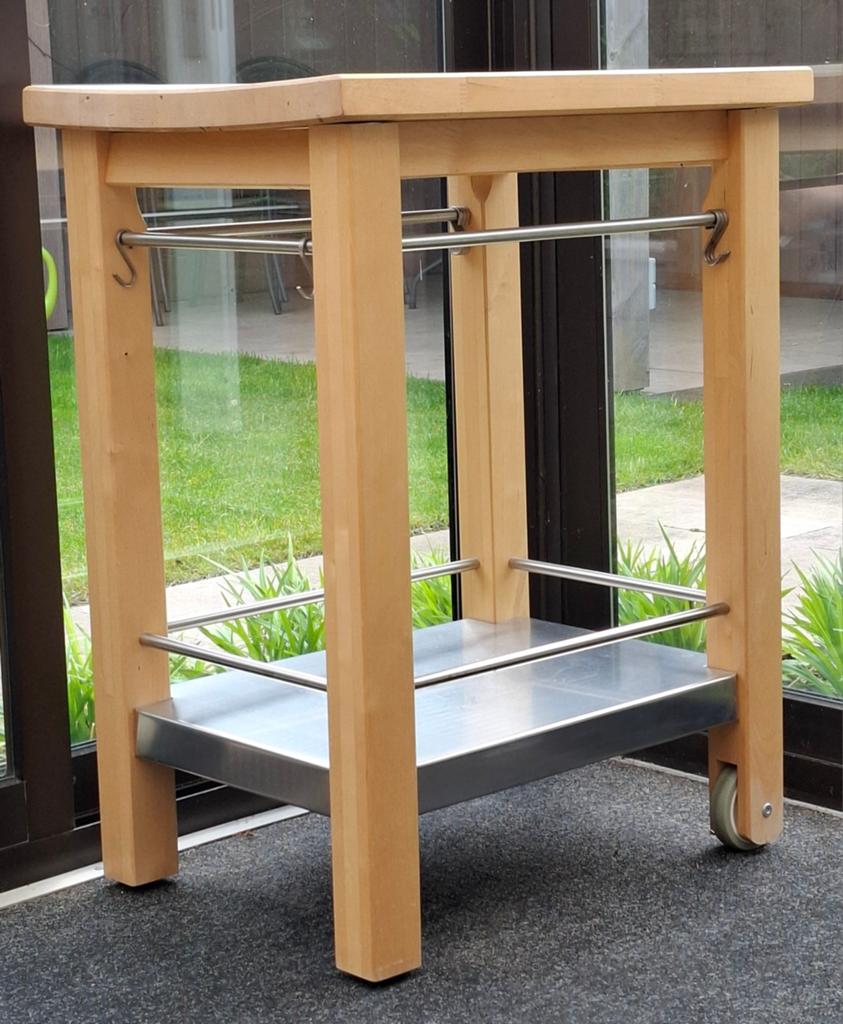 Keukentrolley Ikea van massief hout 65x50x84cm., Ophalen, Gebruikt, Hout, IKEA