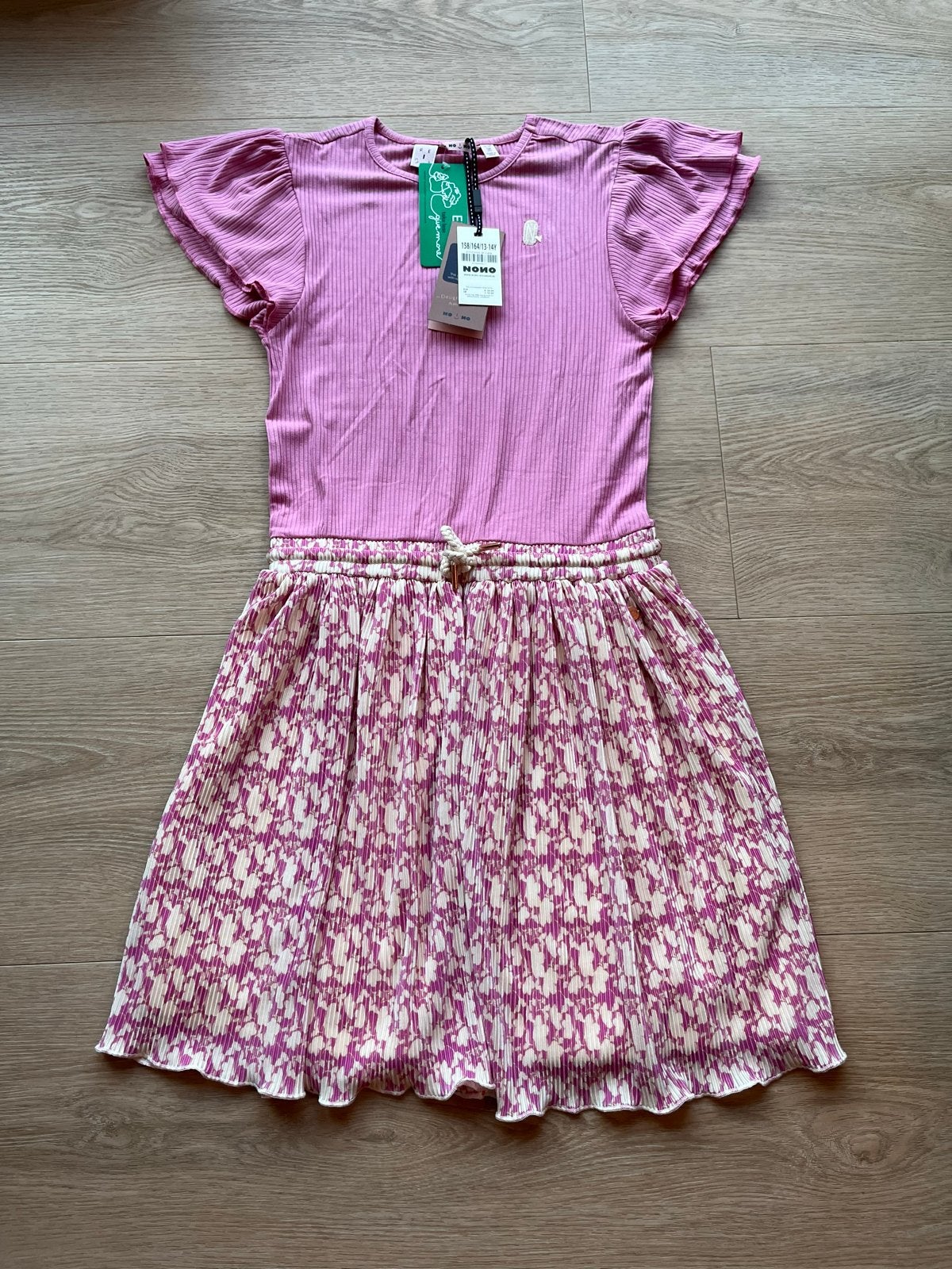 Nieuw Nono meisjesjurk roze met plooirok maat 158/164, Ophalen of Verzenden, Nieuw, Meisje