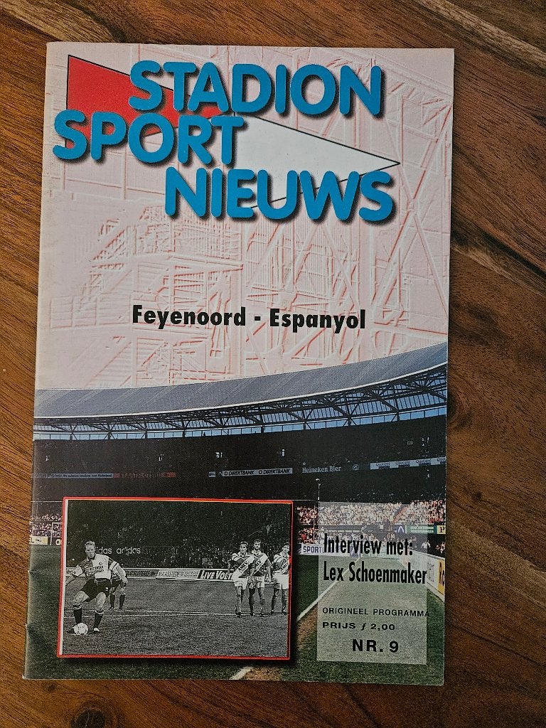 ⚽ Programma Uefa-Cup Feyenoord - Espanyol 1996 ⚽, Verzamelen, Sportartikelen en Voetbal, Ophalen of Verzenden, Zo goed als nieuw