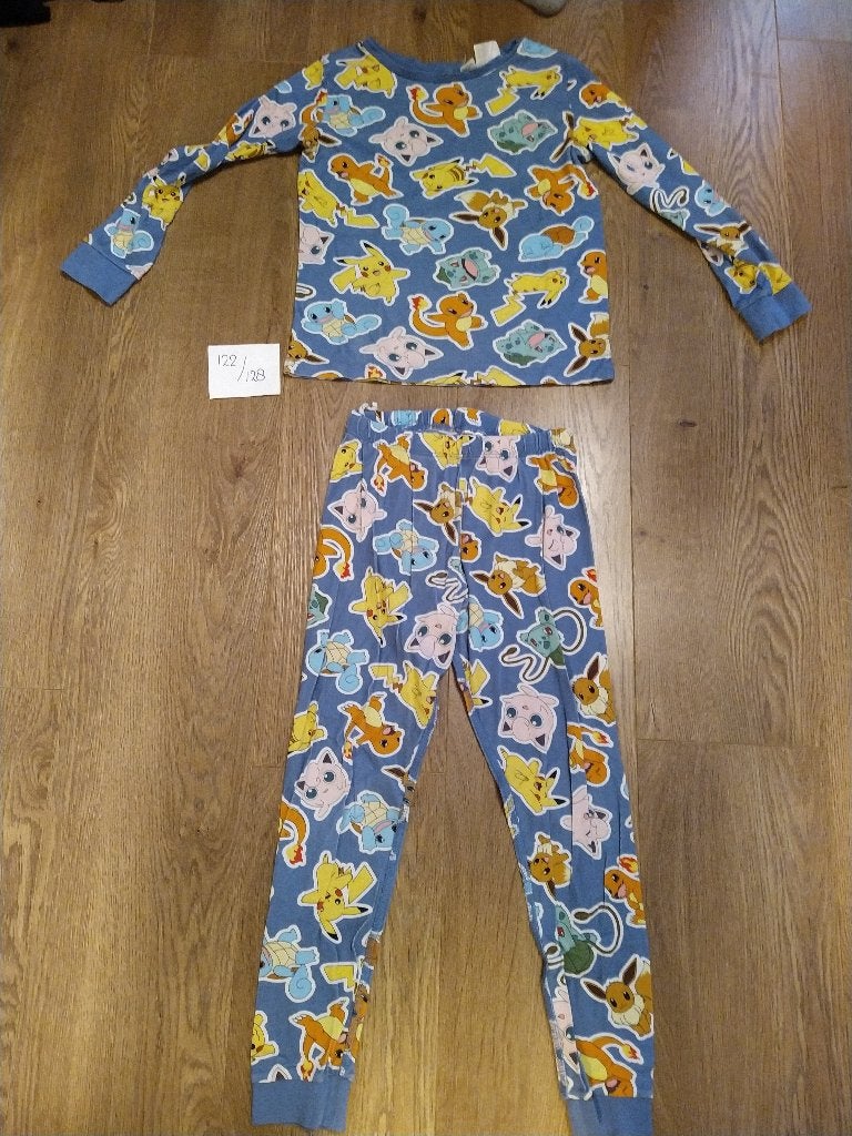 Pyjama Pokemon blauw 122 / 128, Kinderen en Baby's, Kinderkleding | Maat 122, Ophalen of Verzenden, Gebruikt, Jongen of Meisje