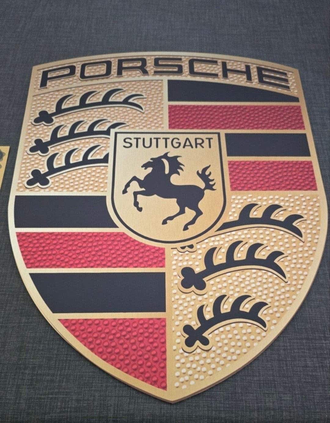 Porsche reclamebord met certificaat – 56cm 44cm, Ophalen of Verzenden