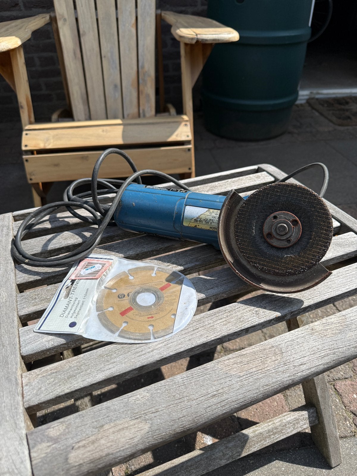 Makita haakse slijper / slijptol + nieuw diamantblad, Doe-het-zelf en Verbouw, Gereedschap | Slijpmachines, Ophalen of Verzenden