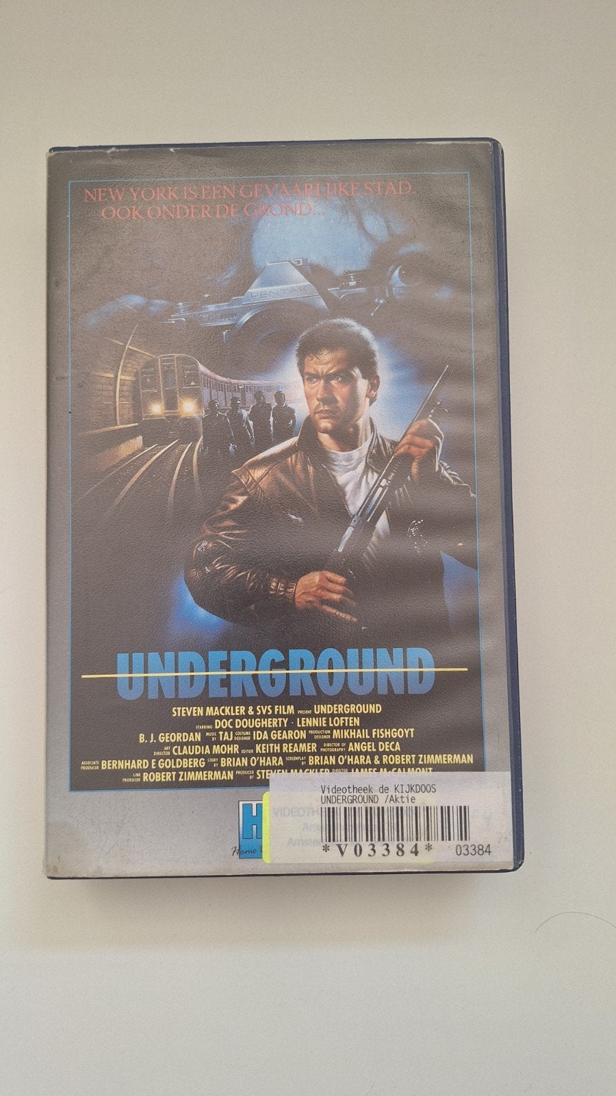Exrental VHS Underground 1988, Cd's en Dvd's, VHS | Film, Ophalen of Verzenden, Gebruikt, VHS