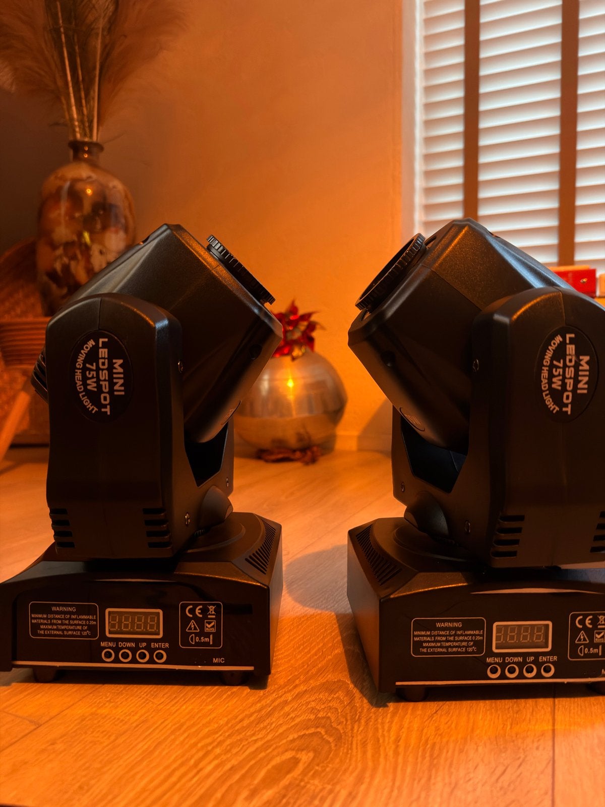Set van 2 Mini LED Spot Moving Heads 75W, Ophalen of Verzenden, Zo goed als nieuw, Licht, Geluidgestuurd
