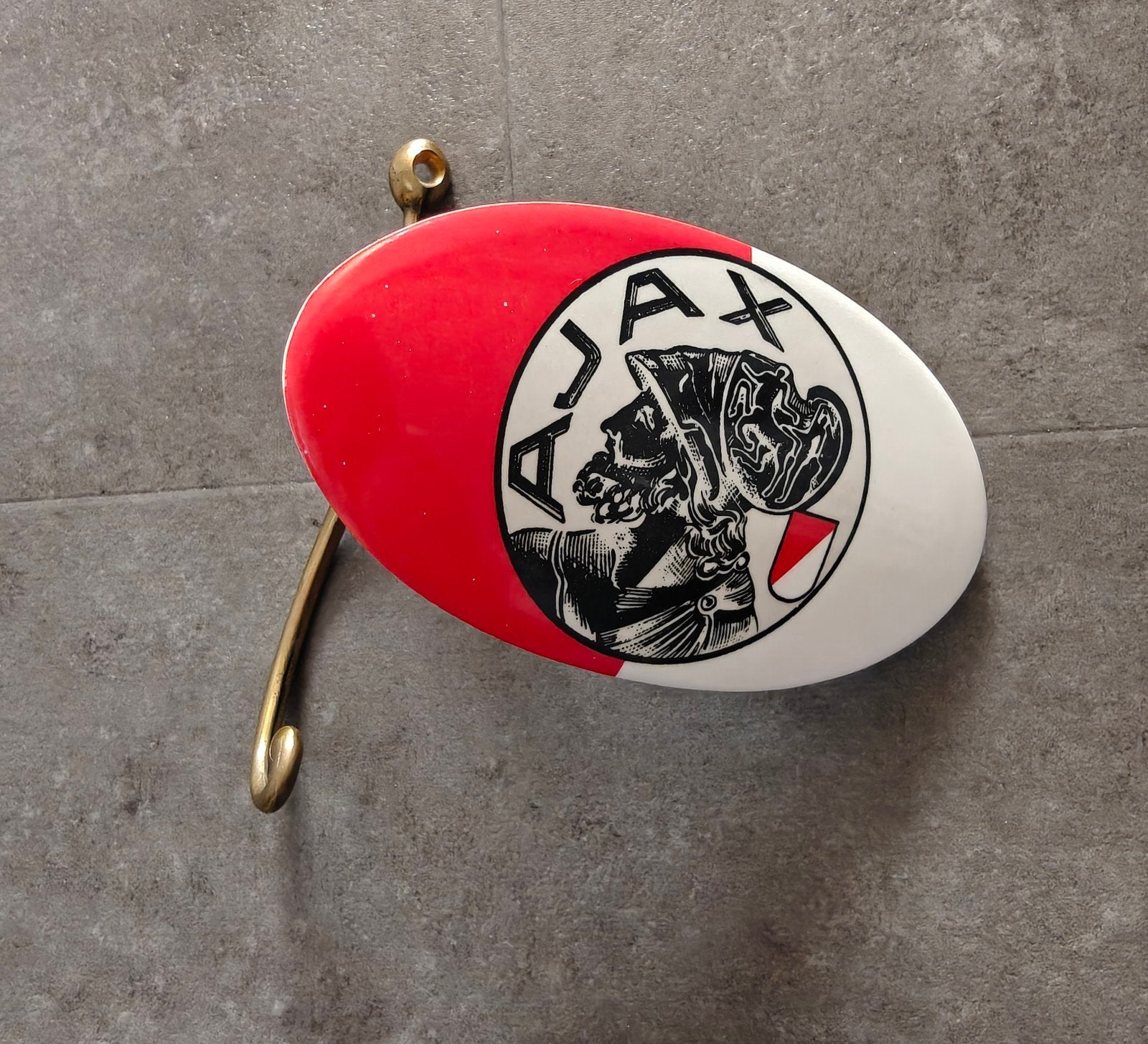 Vintage AFC Ajax Kapstokhaak – Klassiek Oude Logo – Retro, Ophalen of Verzenden, Gebruikt, Ajax, Overige typen