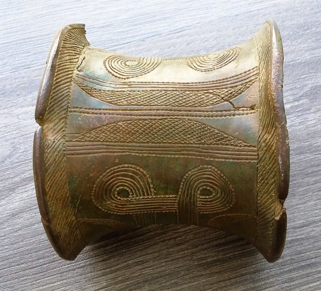 Omstreeks1930-1950 Bronzen Bovenarm Armband Fang Stam Afrika