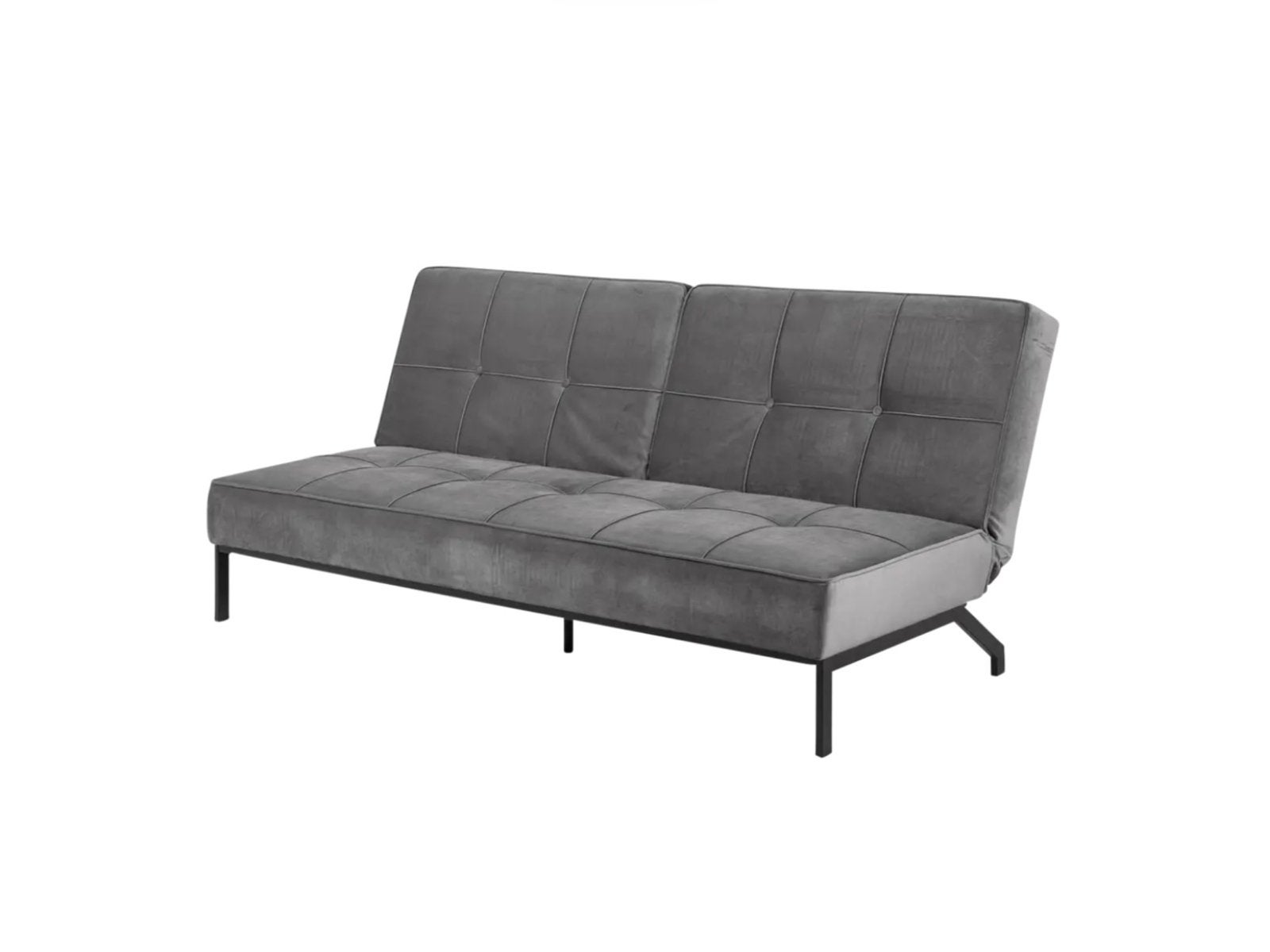 Grijze slaapbank - Comfortabel en praktisch, Ophalen, Tweepersoons, Zo goed als nieuw, 200 cm