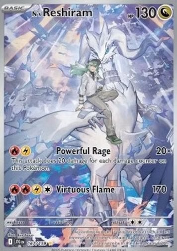 2025 Pokémon N's Reshiram JTG #167 BGS 9, Ophalen of Verzenden, Zo goed als nieuw