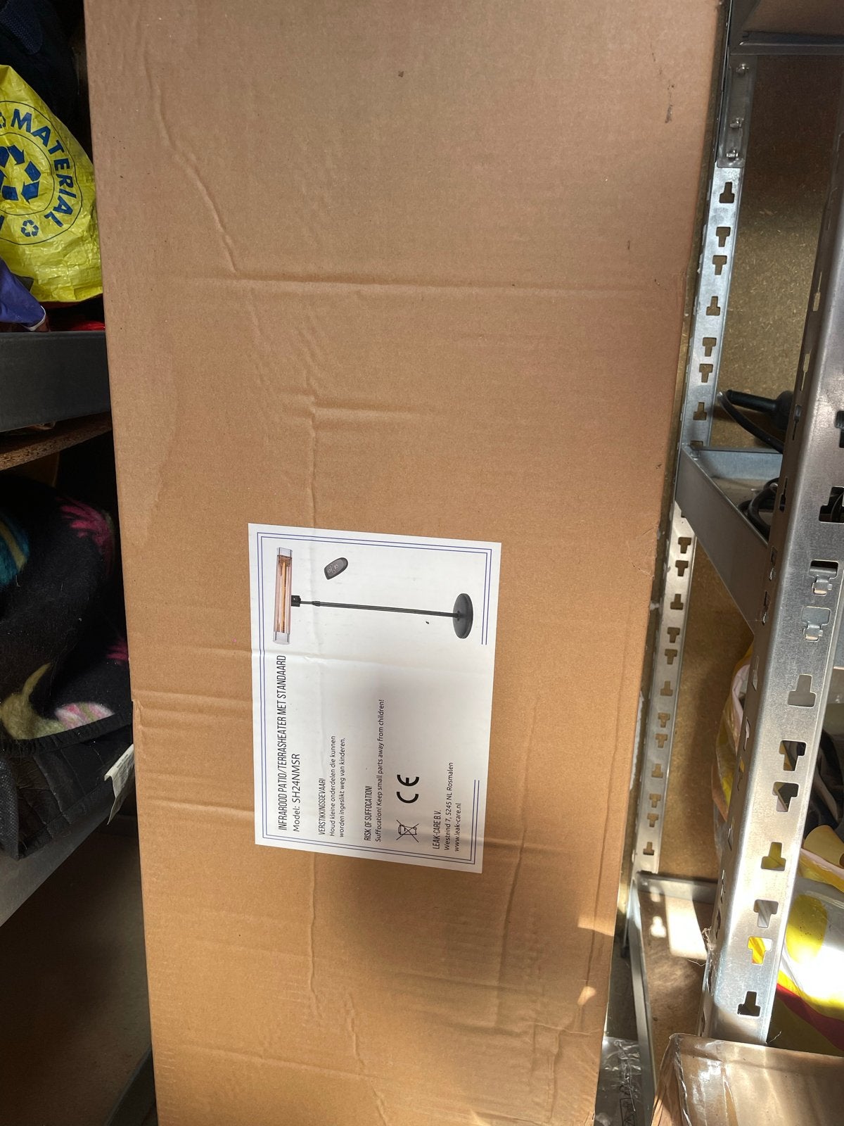 Terrasverwarmer op standaard met afstandsbediening, Elektrisch, Vloer, Nieuw, Ophalen of Verzenden