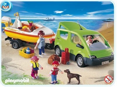 4144 de familie-van met aanhanger en boot NIEUW, Kinderen en Baby's, Speelgoed | Playmobil, Complete set, Nieuw, Ophalen of Verzenden