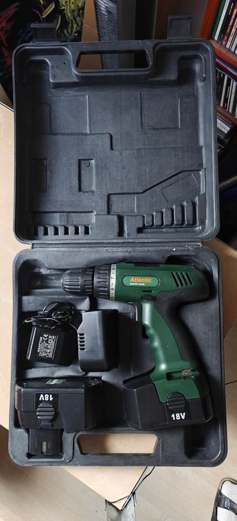 Atlantic electric tools schroefmachine 18V, Ophalen of Verzenden, Zo goed als nieuw, Boor- en Schroefmachine