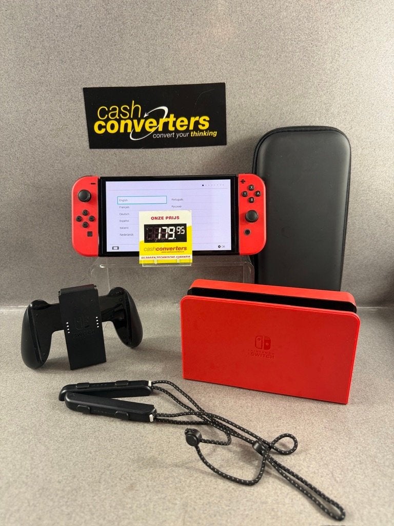 Nintendo Switch OLED Red Edition | compleet | 417808, Switch OLED, Ophalen of Verzenden, Zo goed als nieuw, Met 1 controller