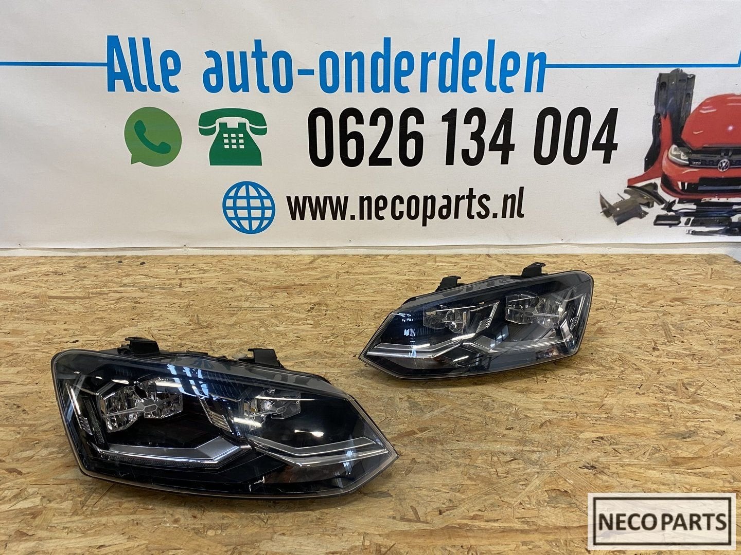 VW POLO 6C 6C1 VOL LED KOPLAMP KOPLAMPEN ORIGINEEL, Auto-onderdelen, Verlichting, Gebruikt, -, Volkswagen, -