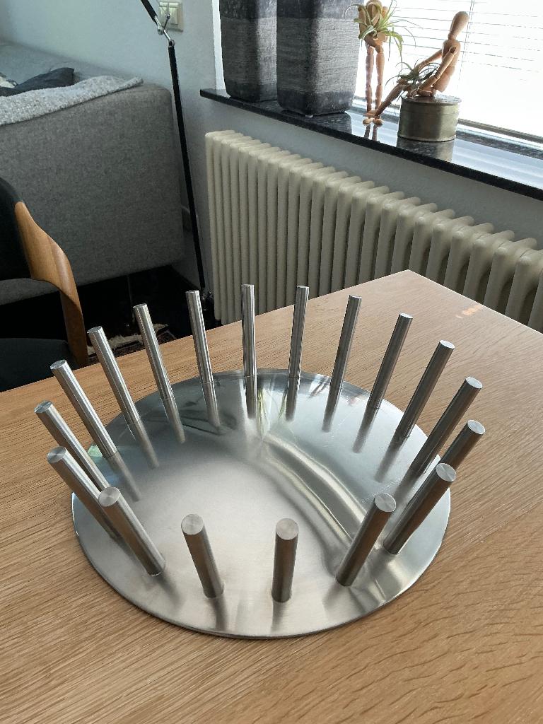 Zack RVS fruitschaal, Overige materialen, Gebruikt, Schaal, Rond