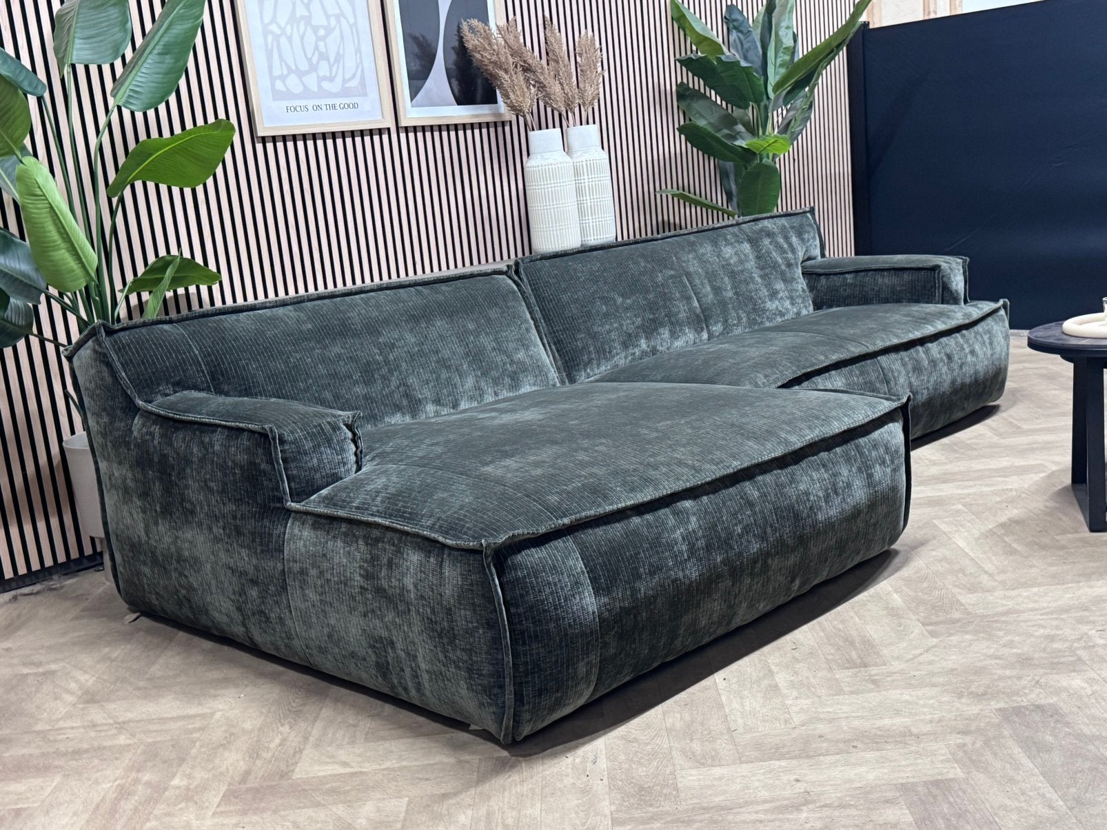ZGAN | Trendhopper Barletta Hoekbank - Donkergroen - 315x160, -, -, Hoekbank, 300 cm of meer