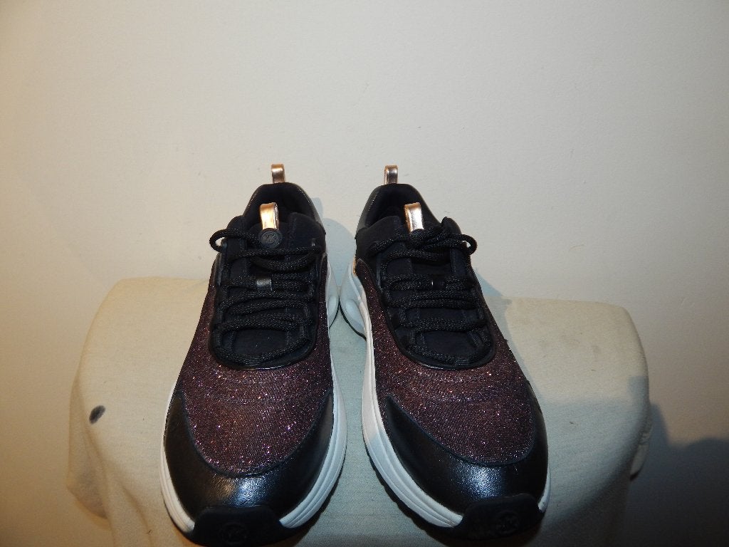 Michael Kors sneakers zwart rose glitter goud details ZGAN39, Michael Kors, Zwart, Ophalen of Verzenden, Sneakers of Gympen