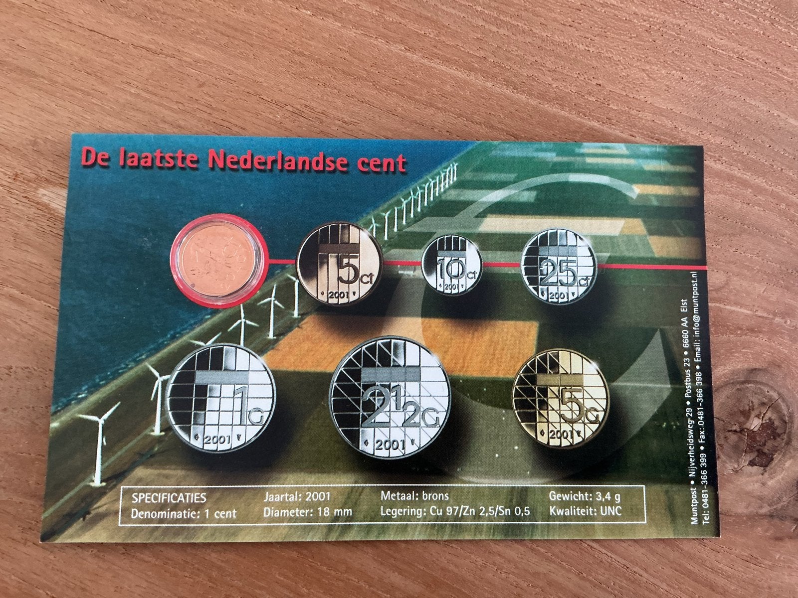 1 cent 2001 UNC - De laatste Nederlandse cent, Ophalen of Verzenden, Koningin Beatrix, 1 cent, Losse munt