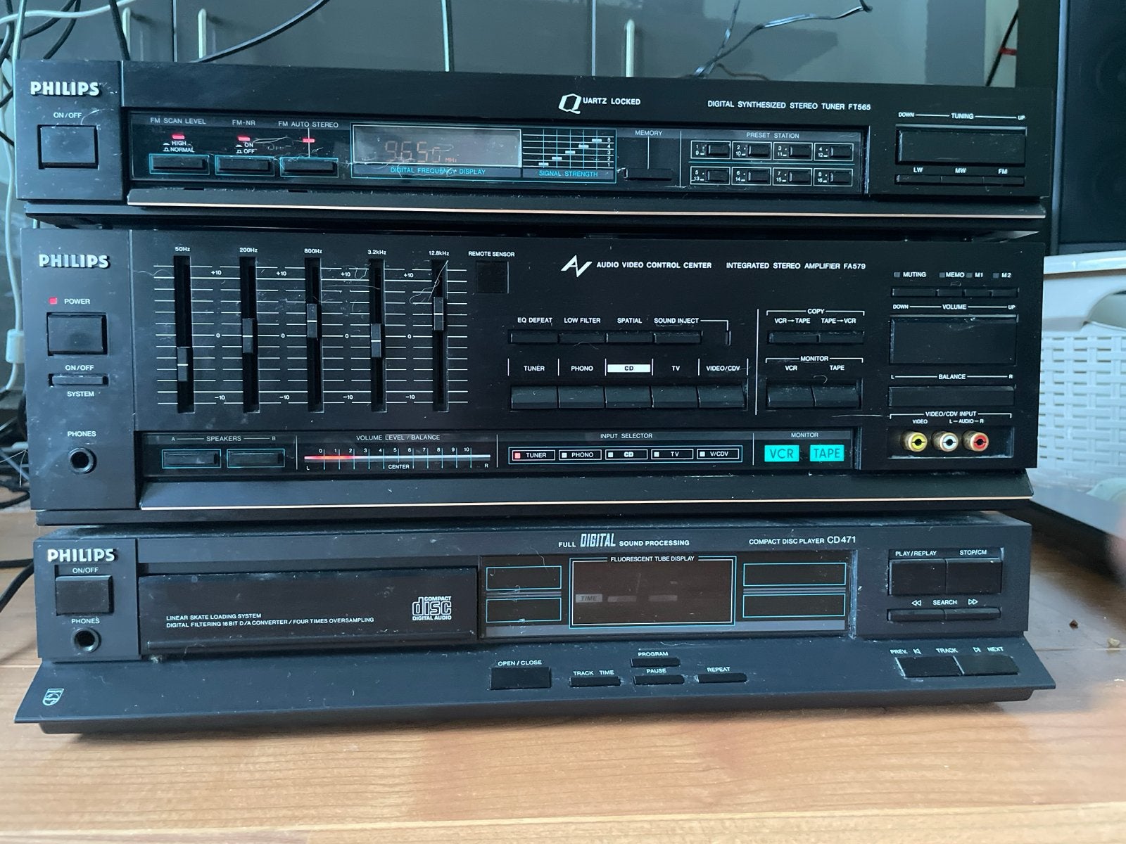 Philips Stereo Set: Tuner, Versterker & CD-speler, Ophalen, Philips, Gebruikt, Losse componenten
