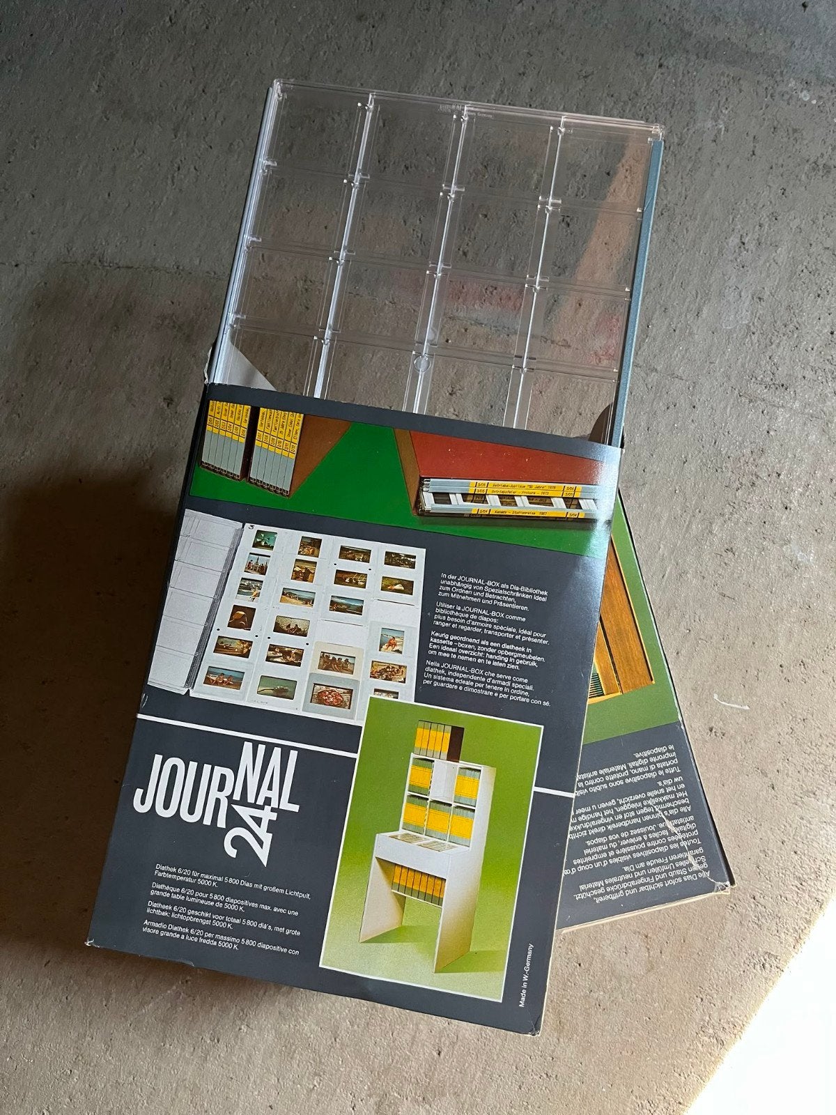 Opbergraampjes voor dia's, Ophalen, Nieuw