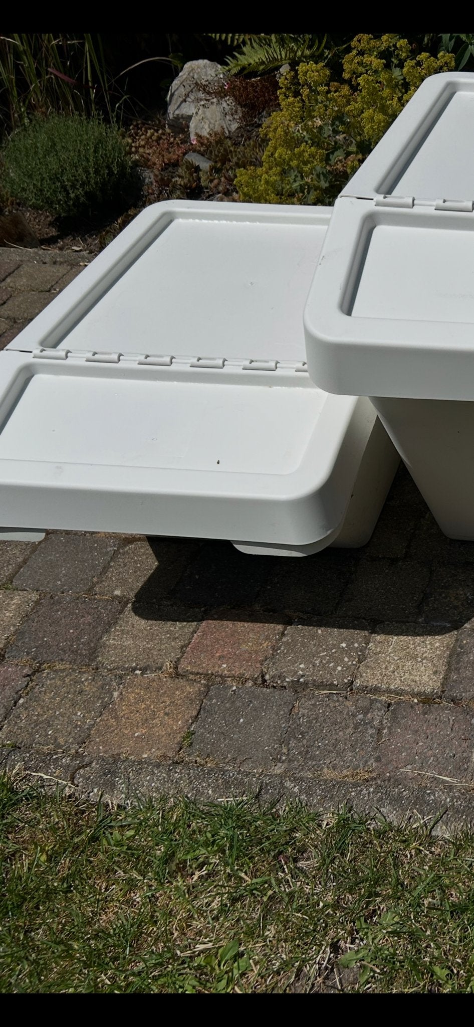 3x IKEA Sortera afvalbakken met deksel, Ophalen, Gebruikt, Wit, Kunststof