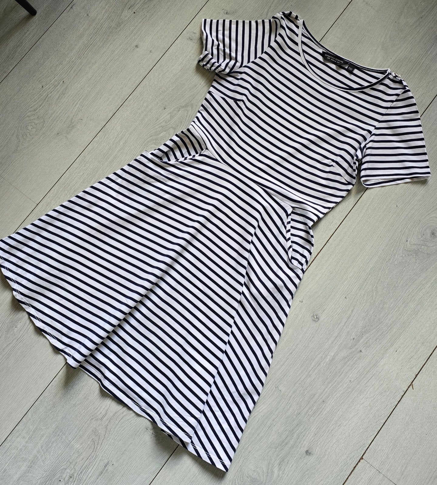 Dorothy Perkins gestreepte jurk met zakken, maat 40, Kleding | Dames, Jurken, Maat 38/40 (M), Blauw, Ophalen of Verzenden, Zo goed als nieuw