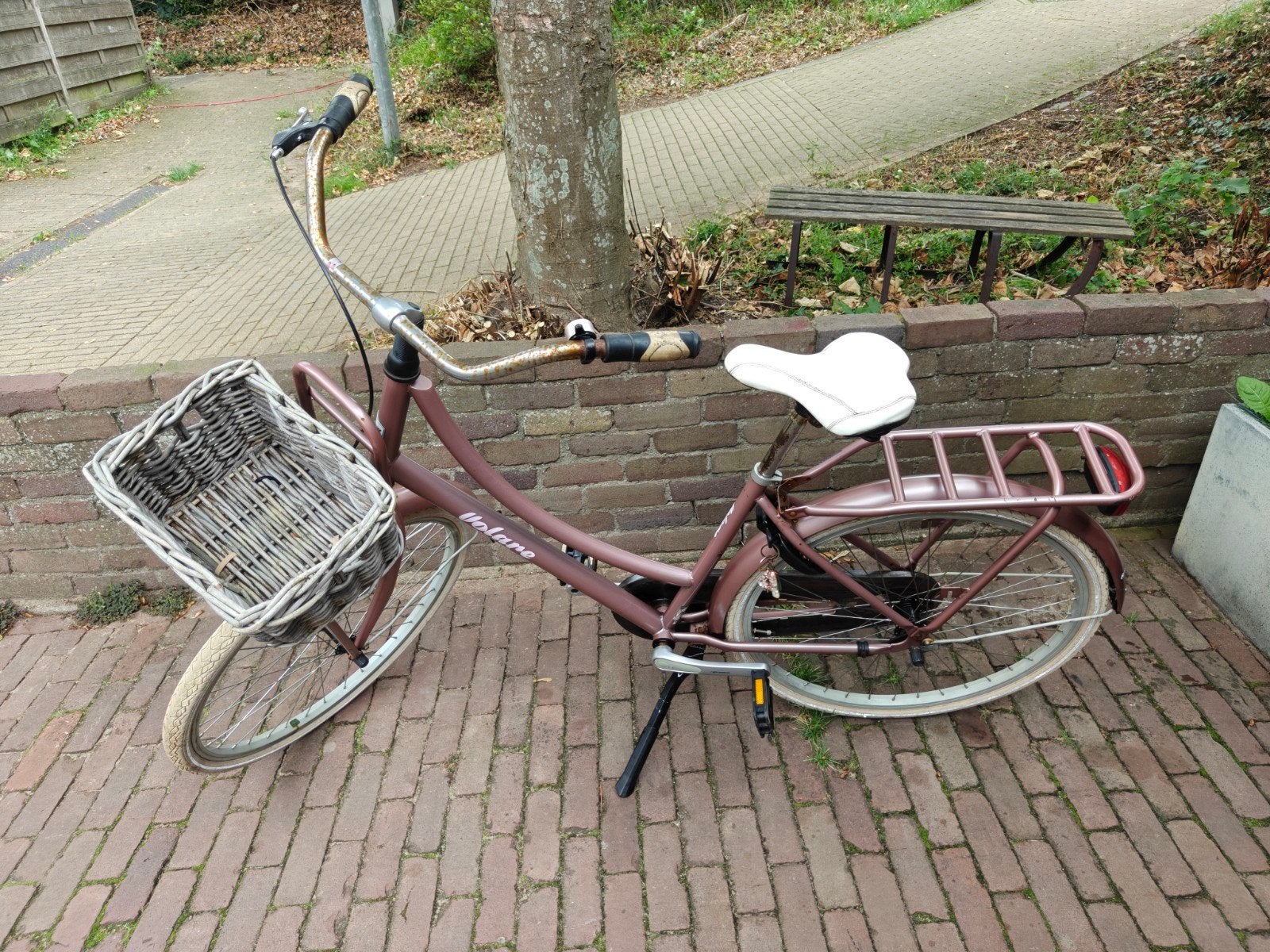 Volare Omafiets 26 inch - Roze met mand, Overige merken, Terugtraprem, Ophalen of Verzenden, 53 tot 56 cm