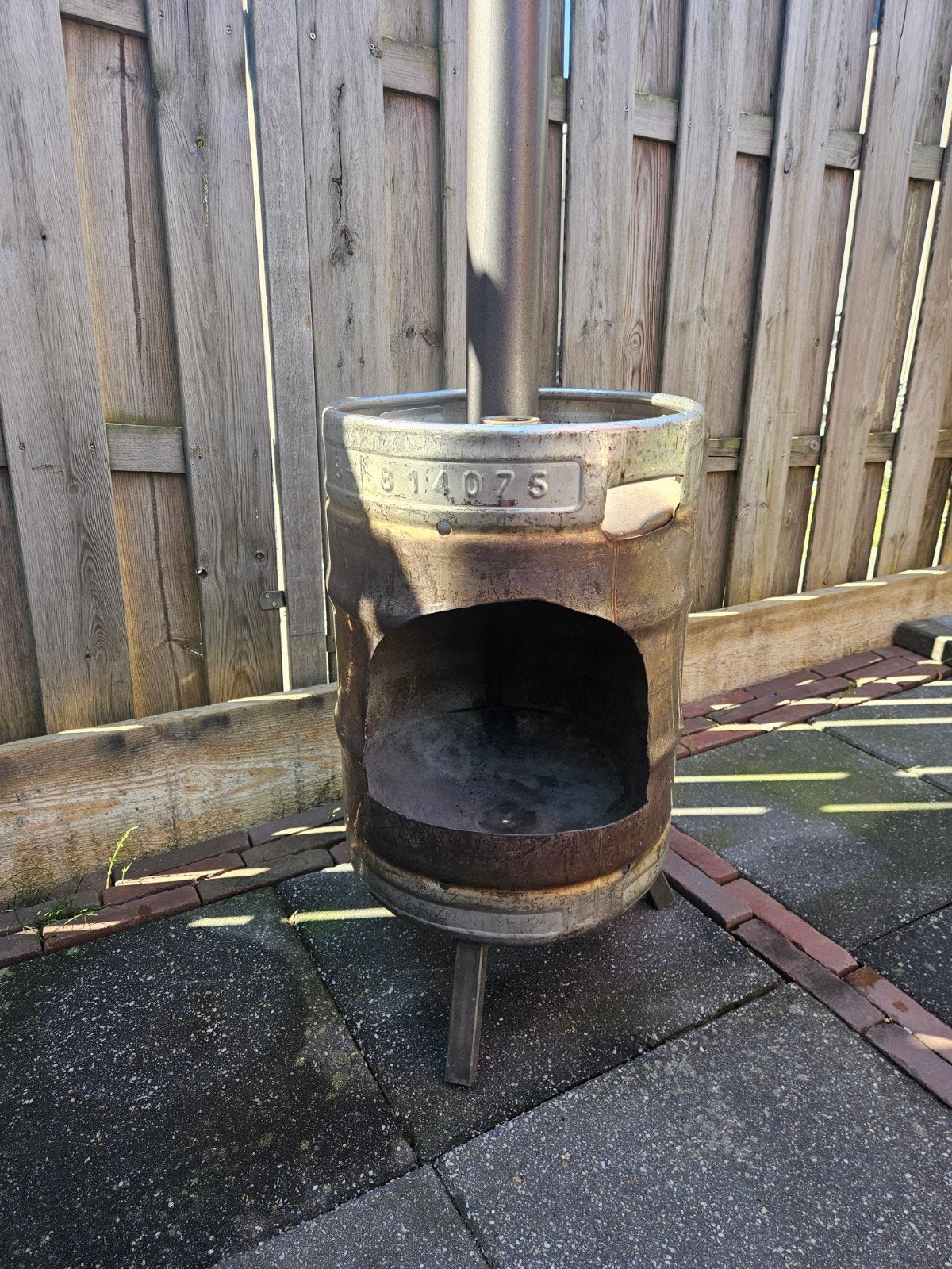 rvs bierfust vuurton, Tuin en Terras, Tuinhaarden, Ophalen, Gebruikt