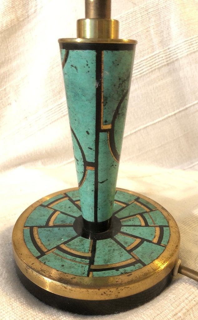 Art Deco lamp, gepatineerd, WMF?, Ophalen of Verzenden