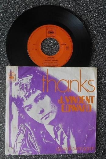 J. Vincent Edwards - thanks, 7 inch, Single, Ophalen of Verzenden, Zo goed als nieuw