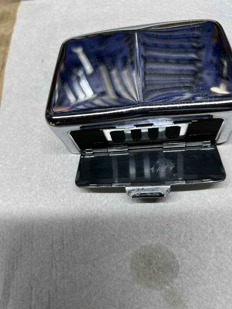Vintage verchroomde asbak voor auto of boot, Auto diversen, Ophalen of Verzenden, Gebruikt