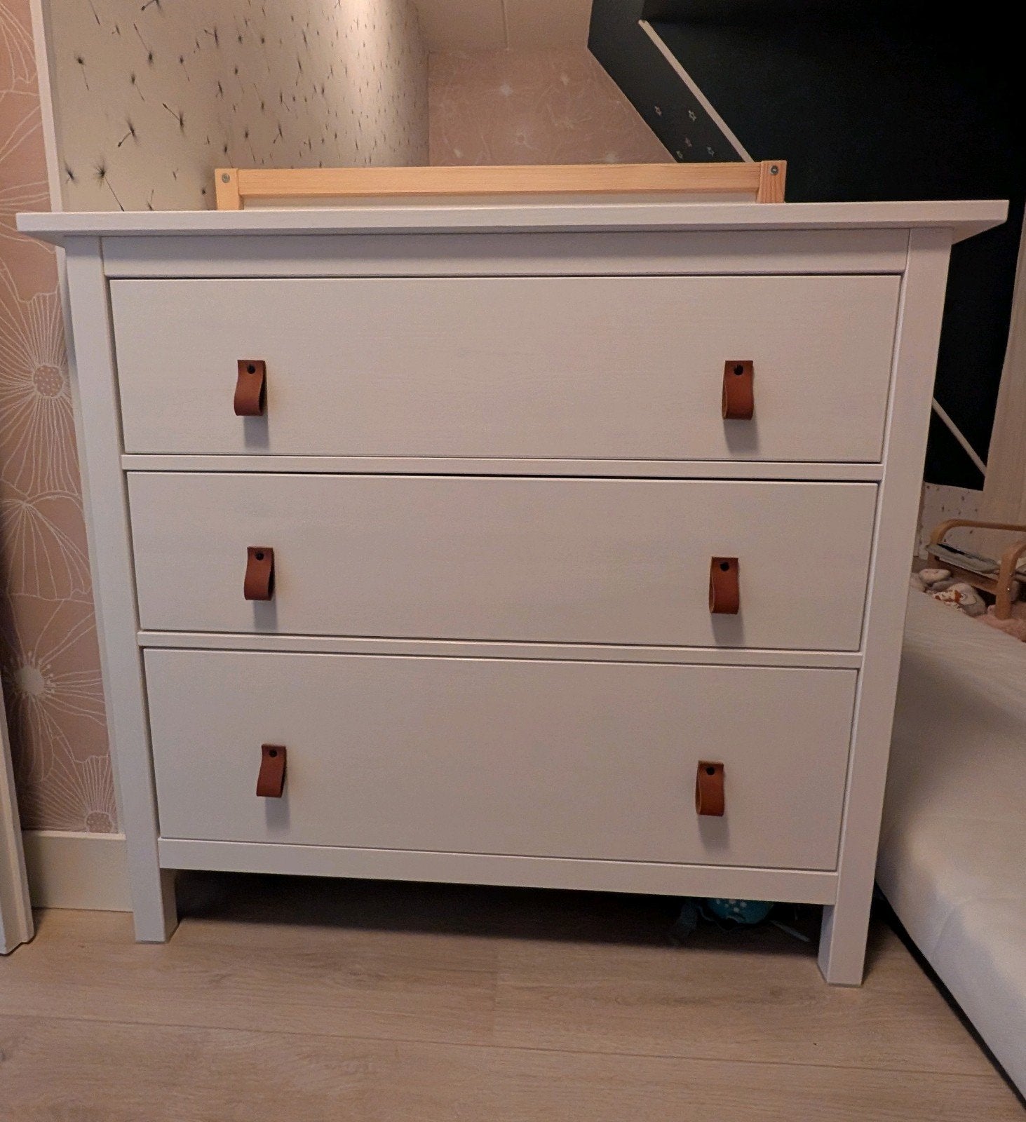 Ikea Hemnes Kast/Commode met 3 laden + Skubb mandjes, Ophalen, 50 tot 70 cm, 100 cm of meer, Zo goed als nieuw