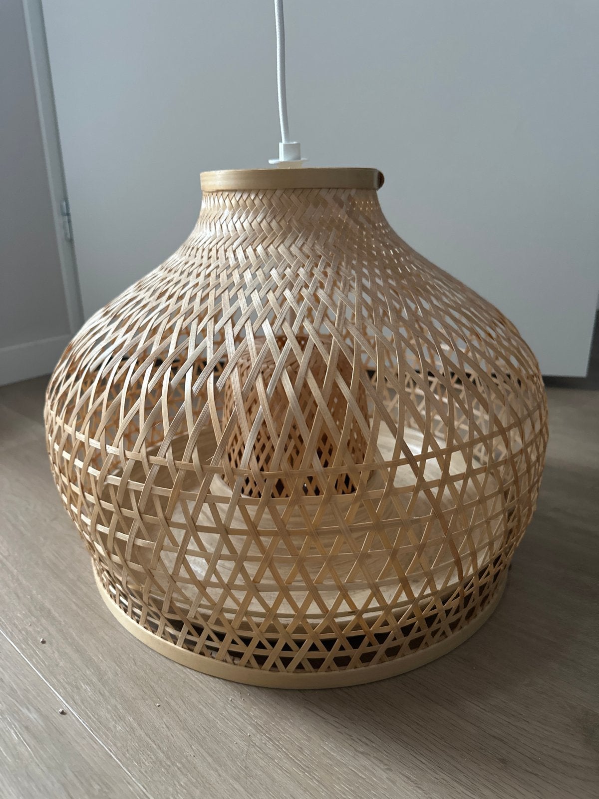 Ikea Misterhult Hanglamp, Ophalen, Zo goed als nieuw, Natuurlijk materiaal, E27 (groot)