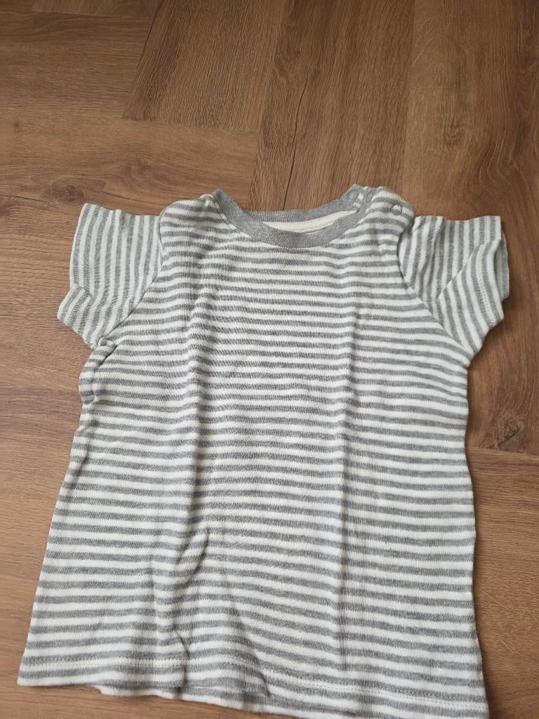 Grijs wit gestreept t-shirt van Lupilu maat 86/92, Kinderen en Baby's, Babykleding | Maat 86, Gebruikt, Ophalen of Verzenden, Lupilu