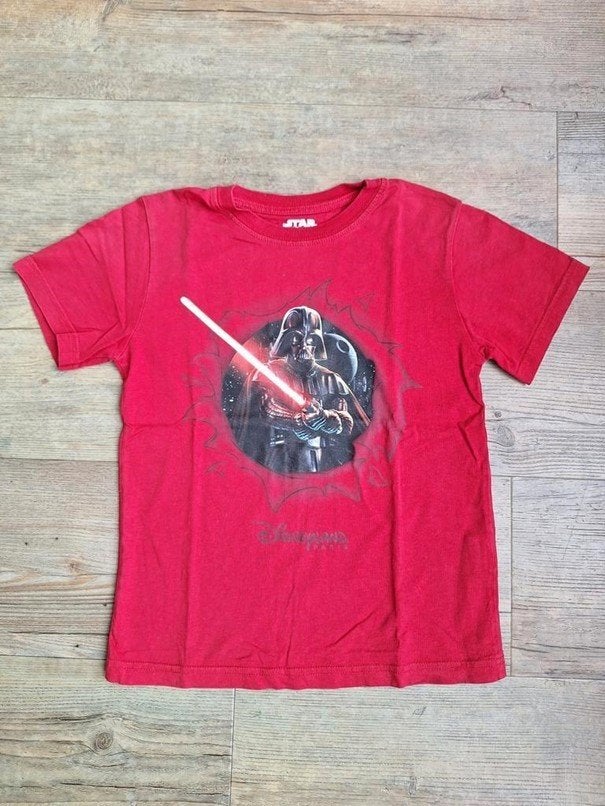 Disneyland Parijs t-shirt maat 128 Star Wars ZGAN, Zo goed als nieuw, Shirt of Longsleeve, Jongen, Star Wars