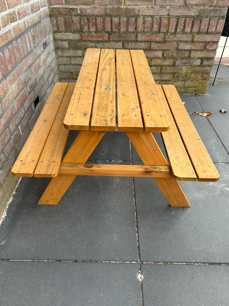 Livarno Kinder Picknickbank - 2-7 jaar, Max 100 kg, Tuin en Terras, Picknicktafels, Zo goed als nieuw, Rechthoekig, Hout, Ophalen