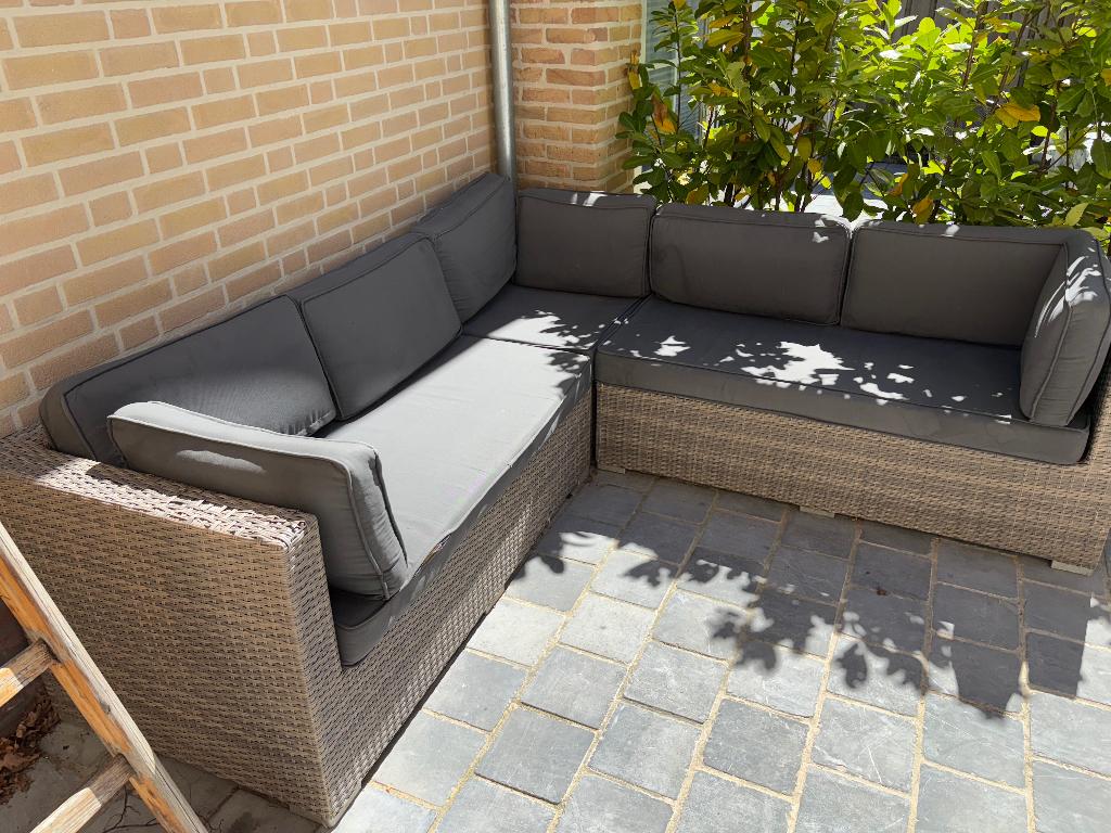 Loungebank, Ophalen, 5 zitplaatsen, Gebruikt, Loungeset