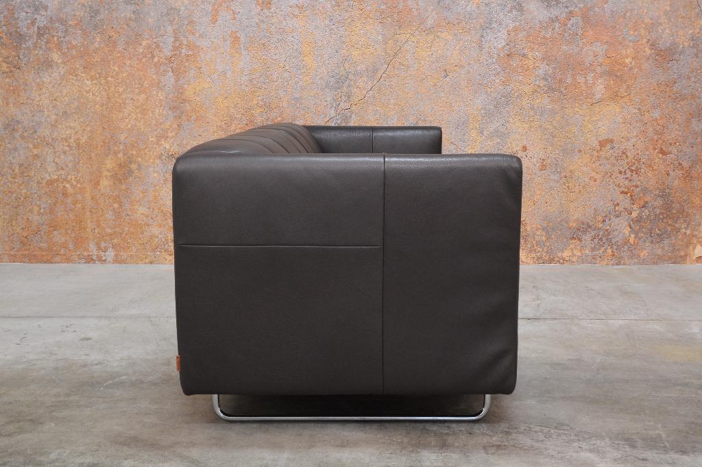 Als NIEUW! exclusieve bruine leren designbank van Montis, Montis, Montis, Driepersoons, 75 tot 100 cm
