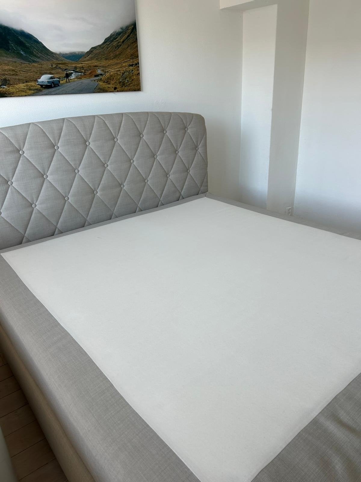 Lommedalen IKEA boxspring 180x200 - Hoge kwaliteit, Ophalen, Beige, Tweepersoons, Zo goed als nieuw