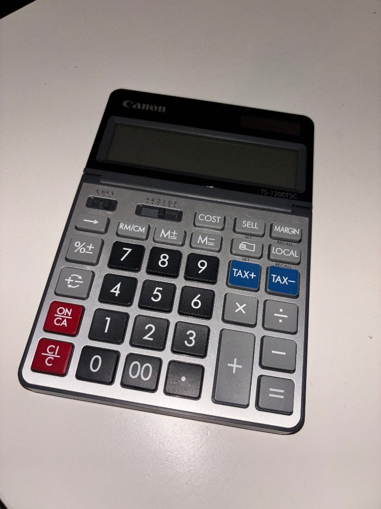 Canon TS-1200TSC desktop calculator, 12 digits, tilt display, Diversen, Ophalen of Verzenden, Nieuw