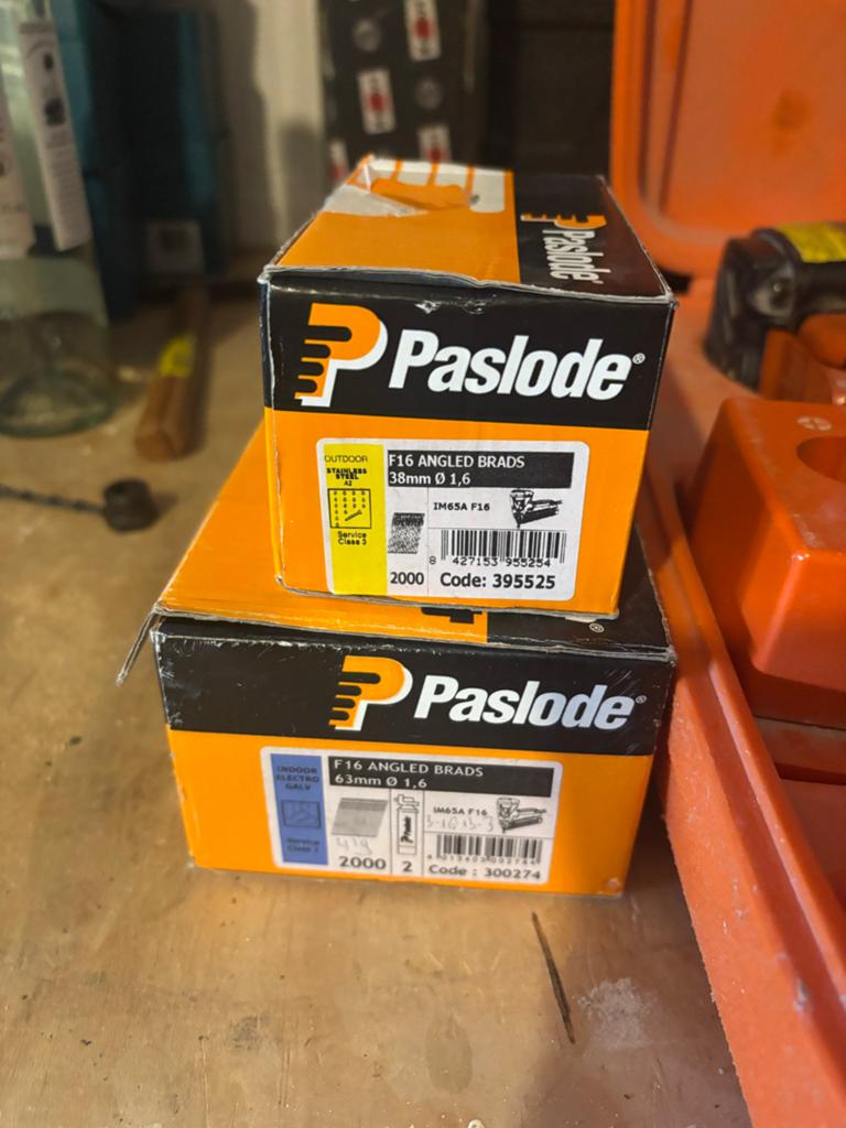 Paslode IM65A F16 Lithium 32mm tot 63mm, Ophalen of Verzenden, Gebruikt