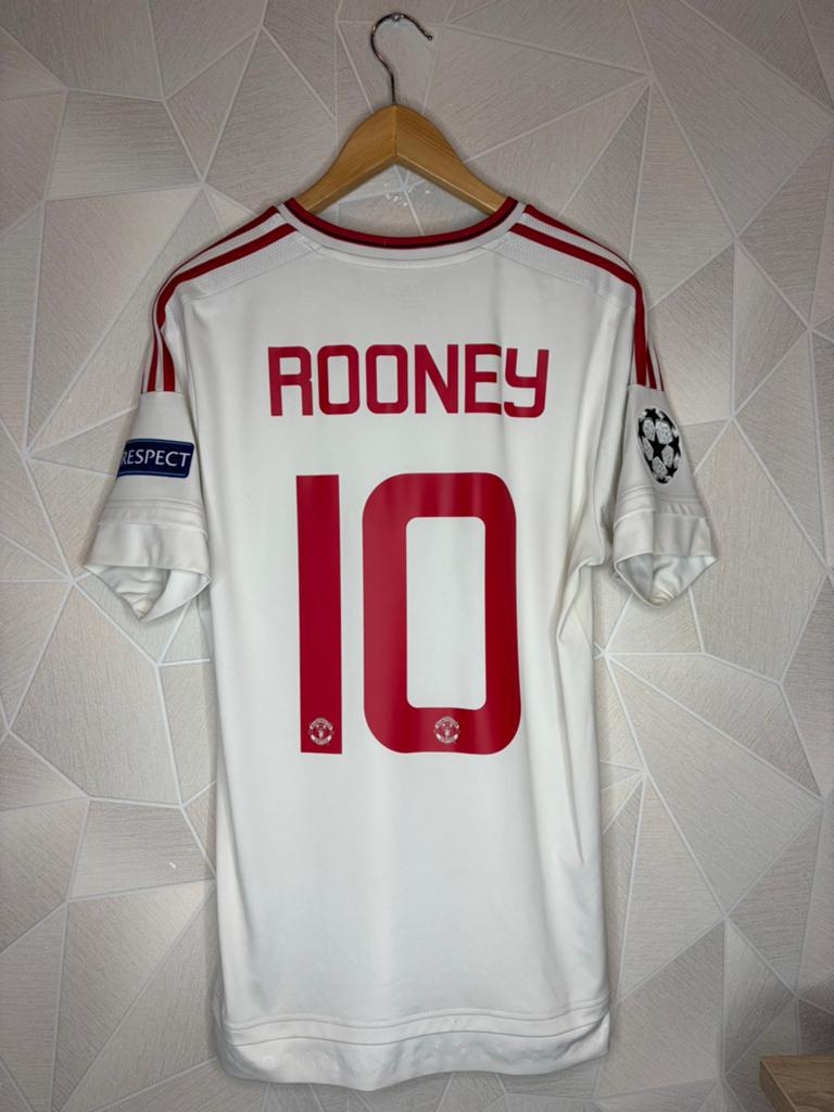 Manchester United Uit 2015/2016 Rooney, Sport en Fitness, Voetbal, Zo goed als nieuw, Shirt, Maat M, Ophalen of Verzenden