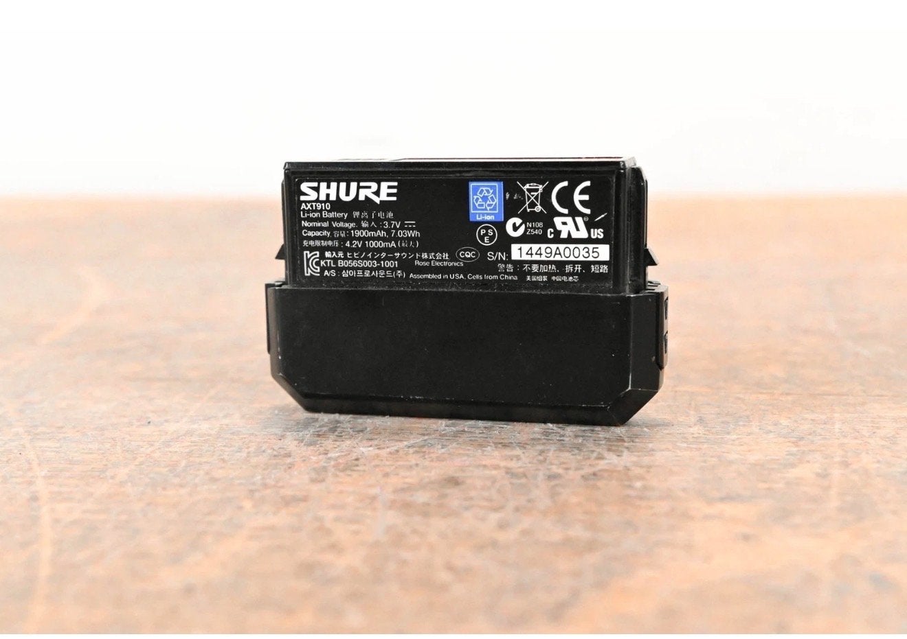 Gezocht: Shure AXT910 Accu's (Li-ion, 1900mAh), Ophalen of Verzenden, Gebruikt