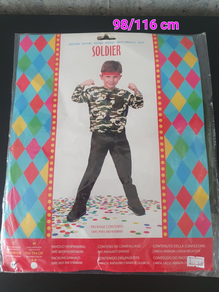 Nieuw verkleedpakje soldaat - maat 98/116 cm, Ophalen of Verzenden, Nieuw