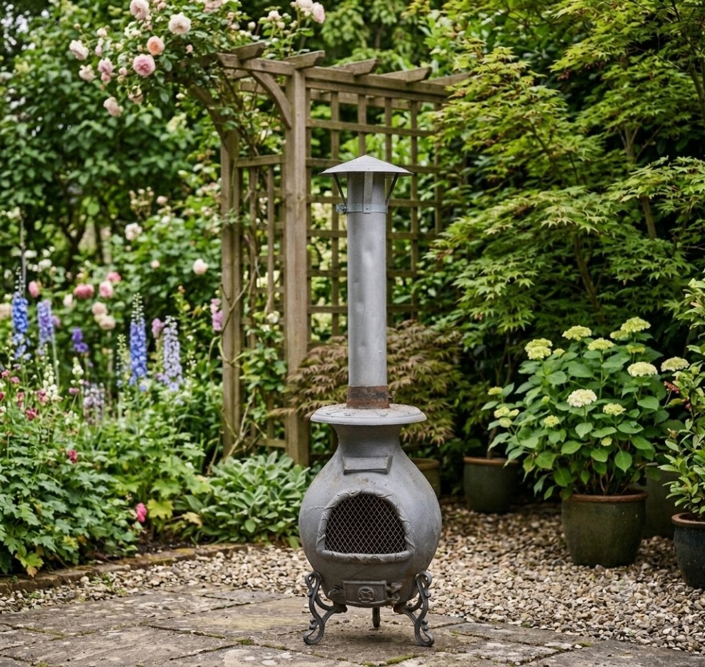 Gietijzeren terraskachel, Tuin en Terras, Vuurkorven, Ophalen, Gebruikt