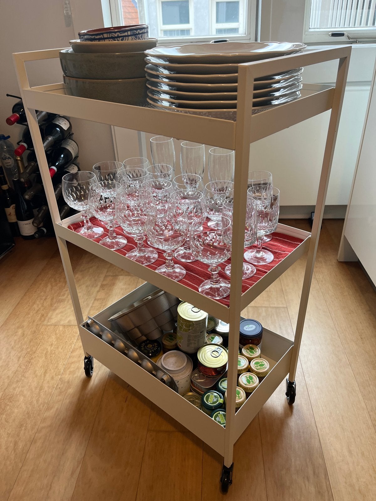 3x White IKEA Kitchen cart, Huis en Inrichting, Ophalen, Gebruikt, IKEA, Keukentrolley