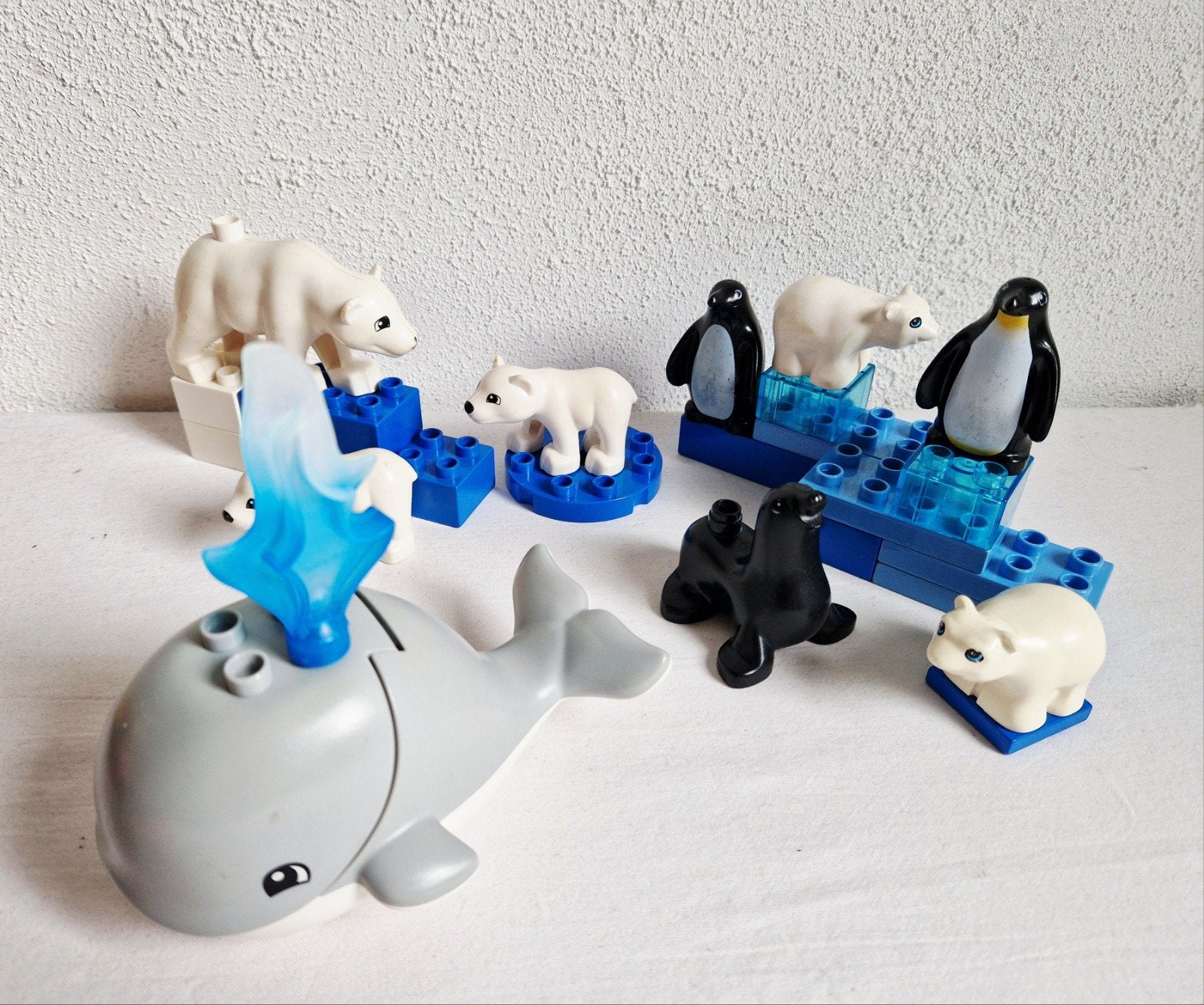 Duplo dierentuin dieren pooldieren walvis ijsbeer pinquin, Ophalen of Verzenden, Gebruikt, Duplo